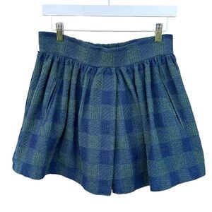 Free People Holly Go Lightly Plaid Mini Skirt Evergreen School Girl Vibes Medium